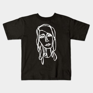 Hand Drawn Kind Woman Portrait Kids T-Shirt